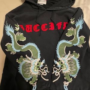Gucci Hooded hoodie. Dragon